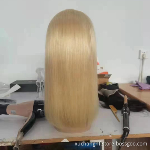 613 Frontal Wigs For Black Women Human Hair Virgin Cuticle Aligned Hair Blond Hd Lace Front Wig Straight 613 Full Lace Wigs